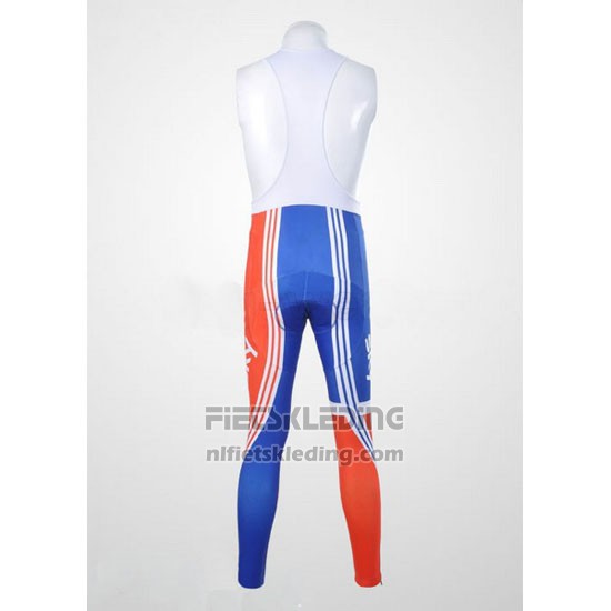 2012 Fietskleding Sky Kampioen Regno Unito Oranje en Blauw Lange Mouwen en Koersbroek